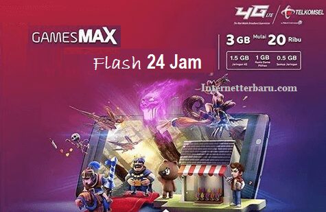 cara mengubah kuota gamesmax menjadi flash 24 jam