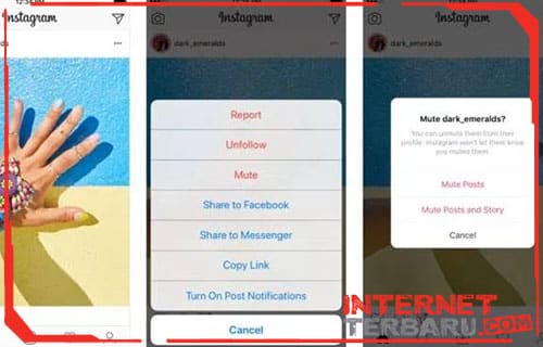 Cara Menggunakan Fitur Mute Instagram Untuk Hapus Kiriman Teman