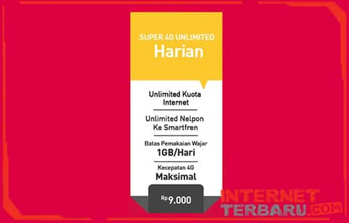 Paket Super 4G Unlimited Smartfren Harian