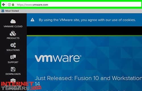 Kunjungi website resmi dari vmware di web browser